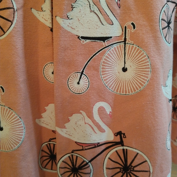 Love Dove by Grace Pink Swing Jacket Size M Swans on Bikes NWT - Picture 7 of 8